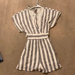 American Eagle Stripped Romper